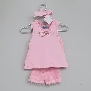 Mudpie baby short set